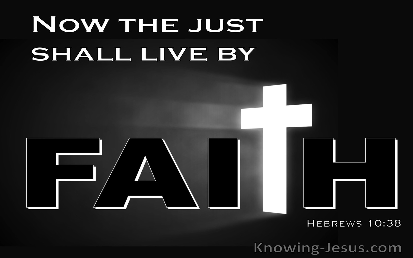 Hebrews 10:38 The Just Shall Live By Faith (white)